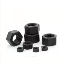 non standard customize black oxide hex round left hand reverse thread nut